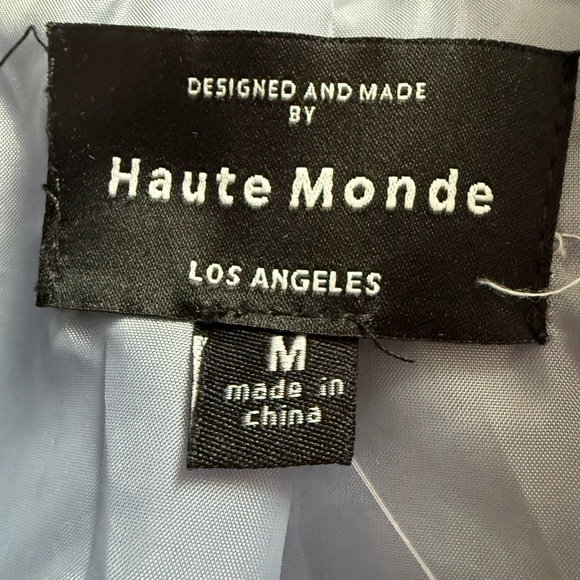 Haute Monde Cozy Blue Teddy Fleece Barn Jacket Button Up Shirt Jacket Sz M NWT - Picture 14 of 16